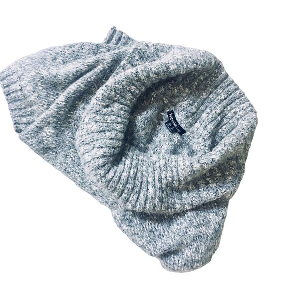 NEW NORDSTROM KENSI $118 Cowl Neck Grey White Chunky Knit Short Sleeve Sweater S - Picture 14 of 15